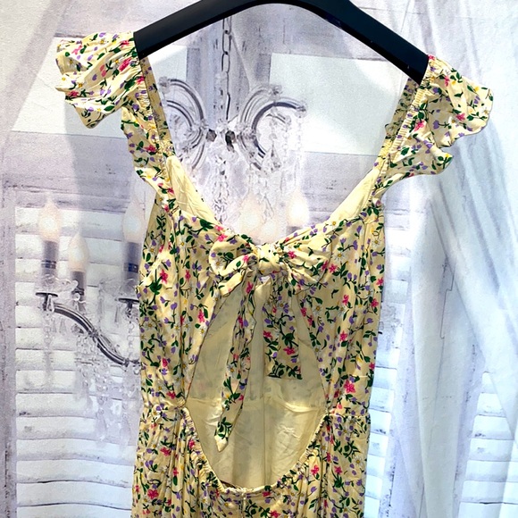 Yellow floral maxi dress - Picture 6 of 9